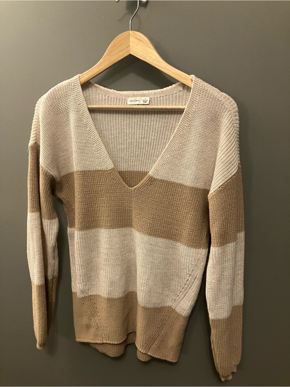 Gentle Fawn Colour Block Knit Tucker Sweater – Size Small